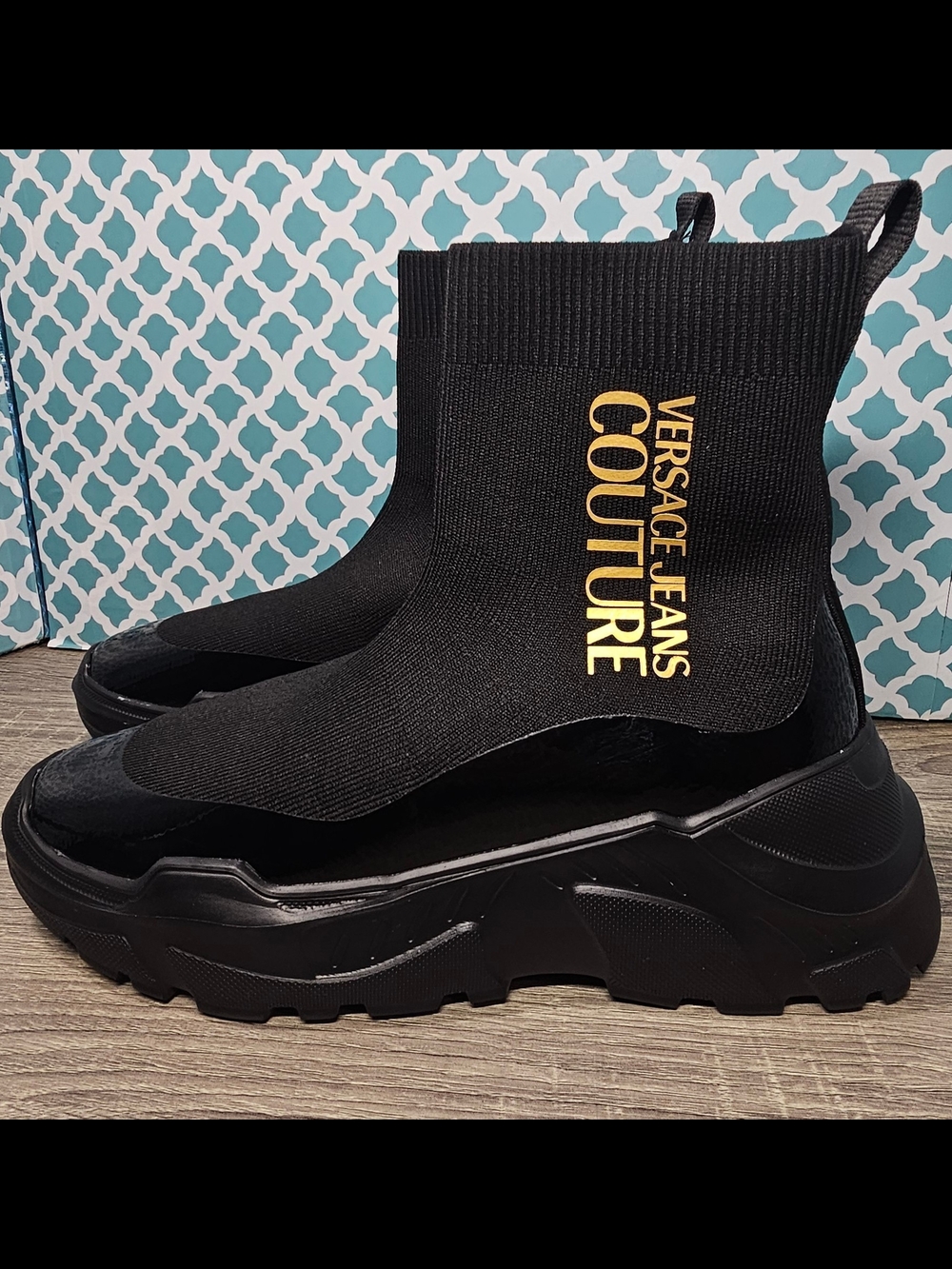Versace Jeans Couture Women's Speedtrack Sneakers black size 6.5
